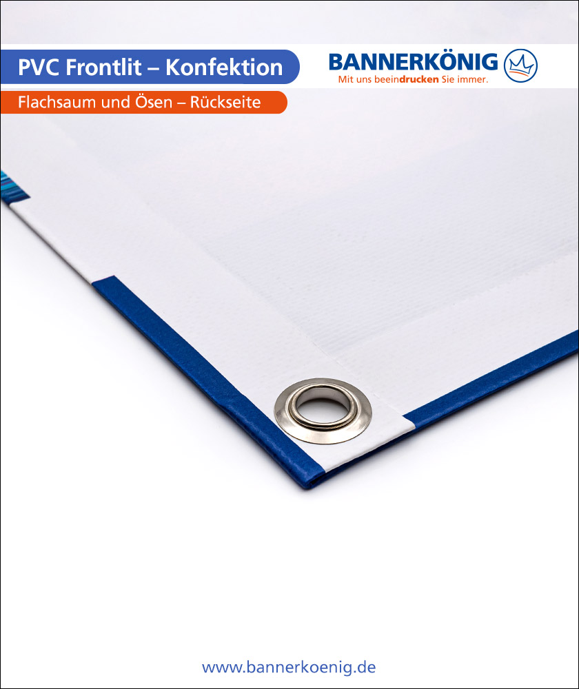 PVC Frontlit – Konfektion Ösen, Rückseite